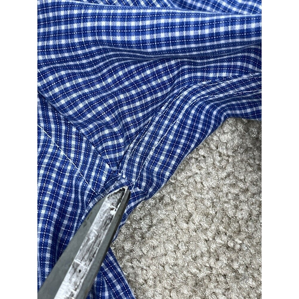 Brooks Brothers NON IRON Regular Fit Button Down Shirt Men M Cotton Blue Gingham - Picture 13 of 14